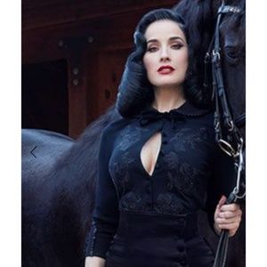 Dita Von Teese Onyx Cardigan from Wheels and Dollbaby - size 10 AUS